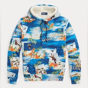 Polo Ralph Lauren Hoodie Fleece Tropical Ski Size Medium